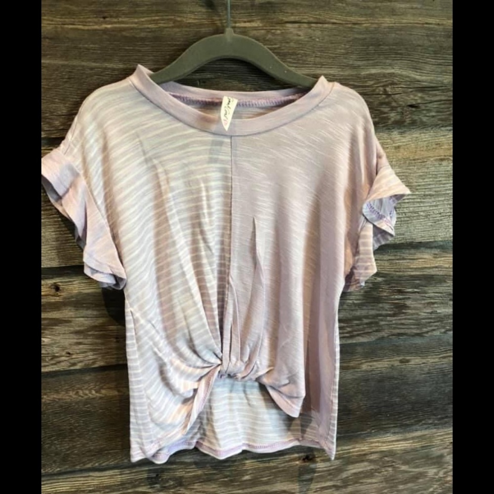 Lilac Good Girl Ruffle Top
